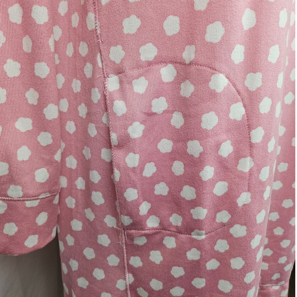 KATE SPADE WOMEN’S LOUNGE/SLEEP LONG SLEEVE DRESS – PINK W/ WHITE STARS – SIZE S - Picture 5 of 8